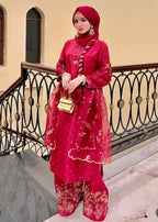 Suits By Sadia Kattan silk shocking Women 3pcs
