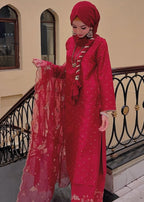 Suits By Sadia Kattan silk shocking Women 3pcs