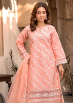 Suits By Sadia PEACHY PINK LAWN X Women 3pcs