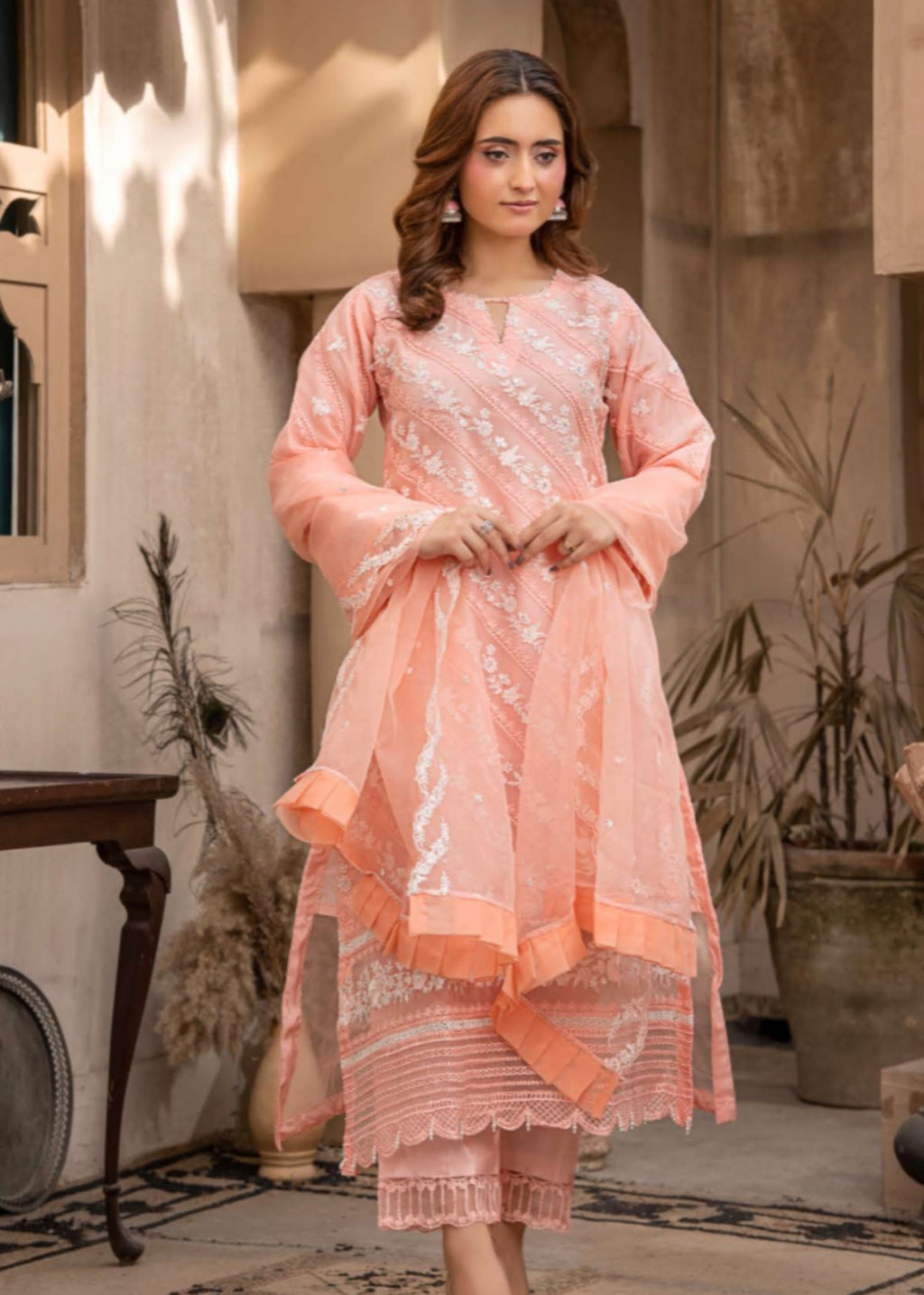 Suits By Sadia PEACHY PINK LAWN X Women 3pcs