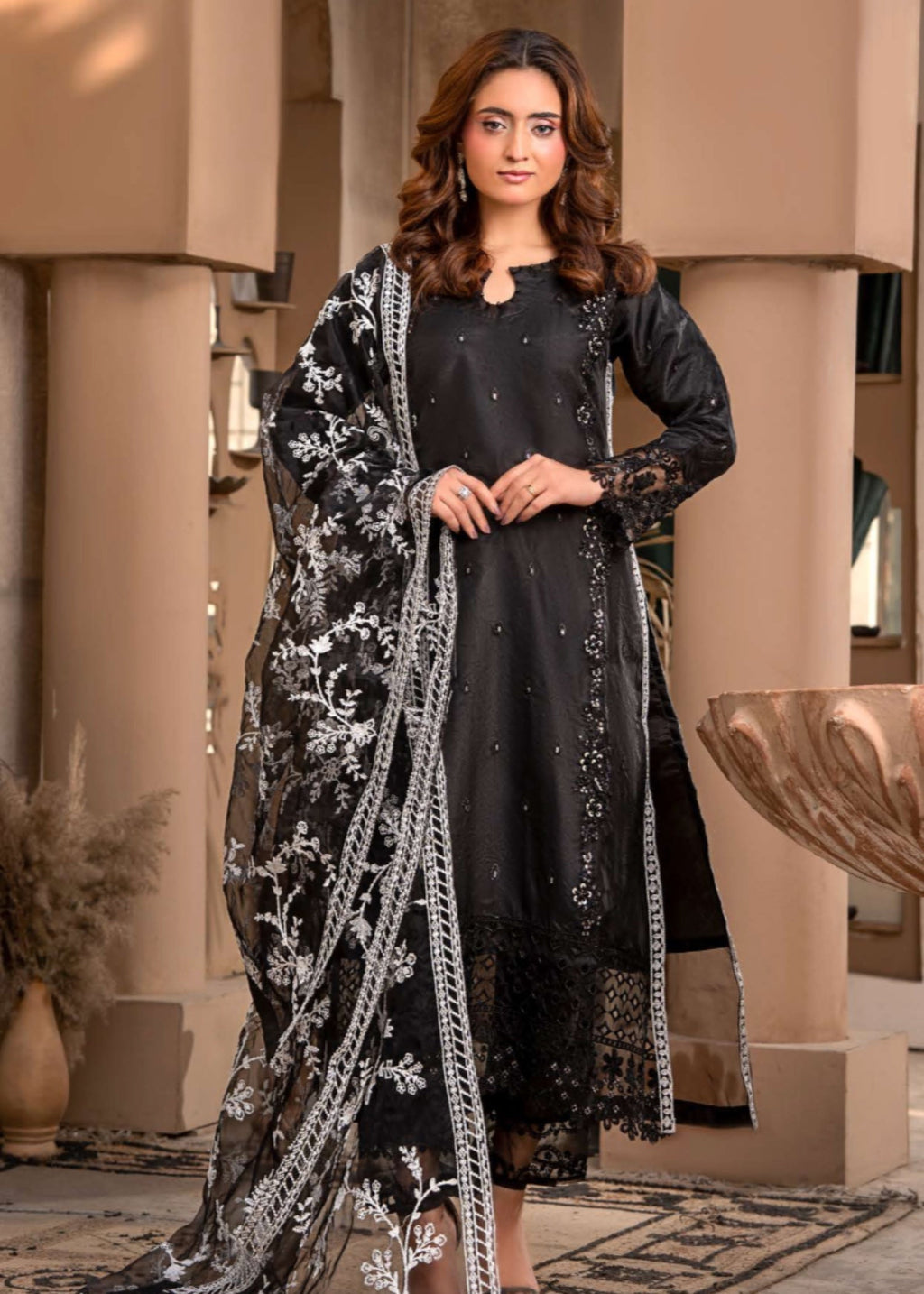 Suits By Sadia ORGANZA BLACKY Women 3pcs