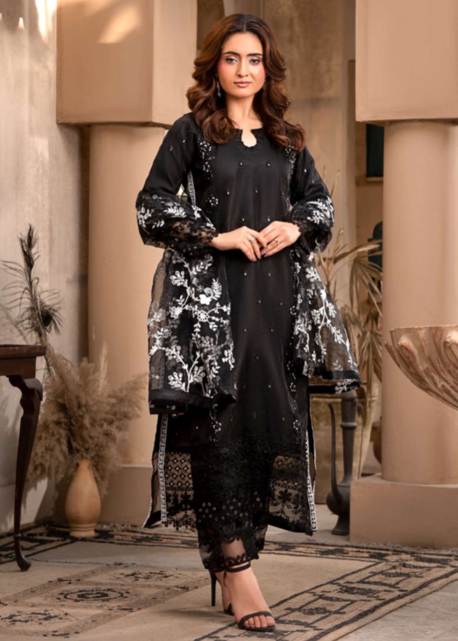 Suits By Sadia ORGANZA BLACKY Women 3pcs
