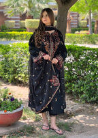 Chaudhary Arts Parsa Embroidered Black Women 3pcs
