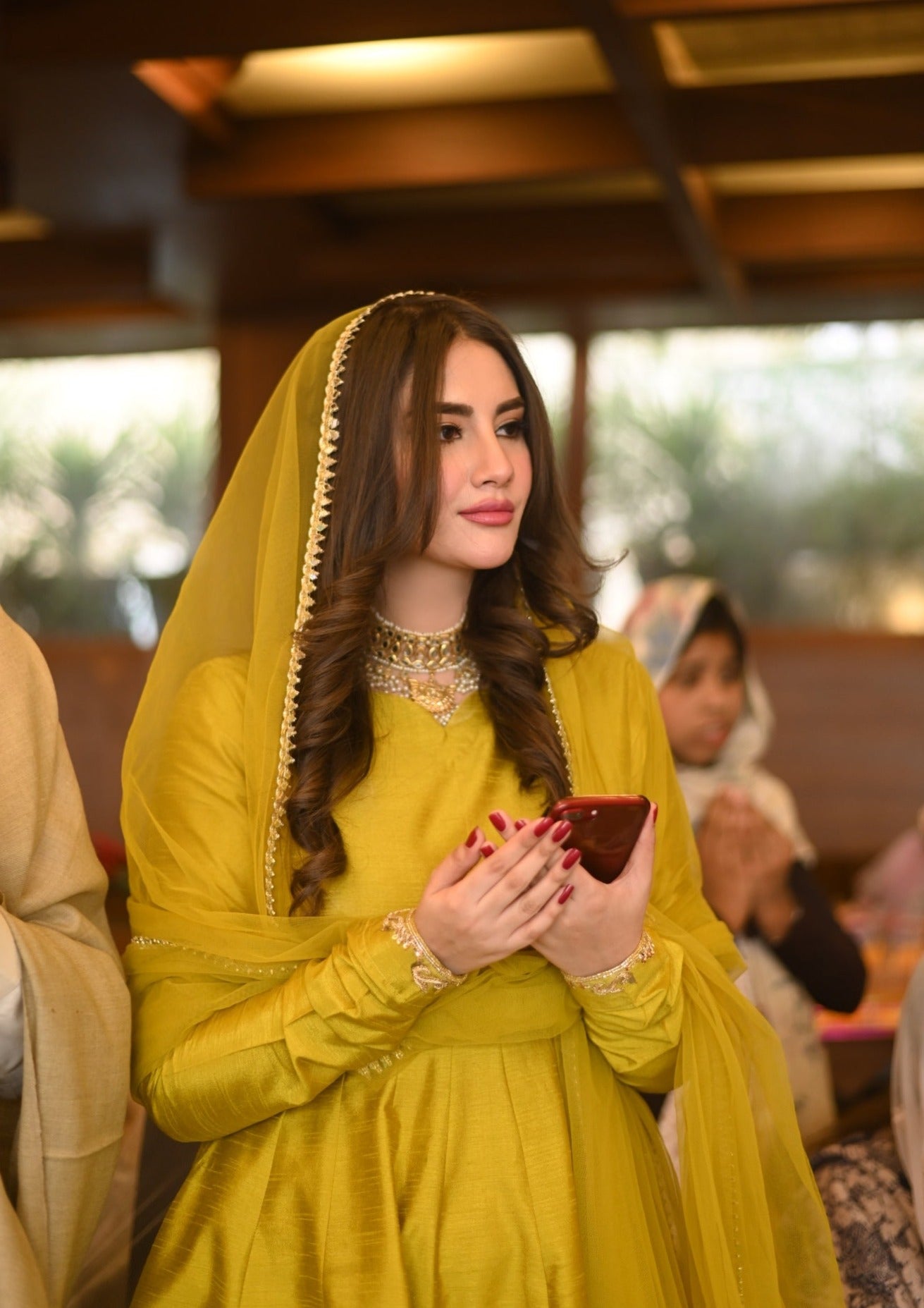 Sarwar Jaan chartreuse Women 3pcs