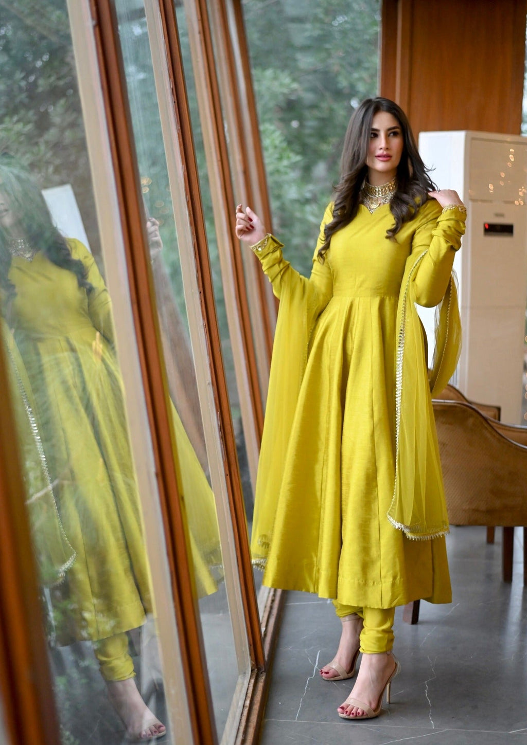 Sarwar Jaan chartreuse Women 3pcs