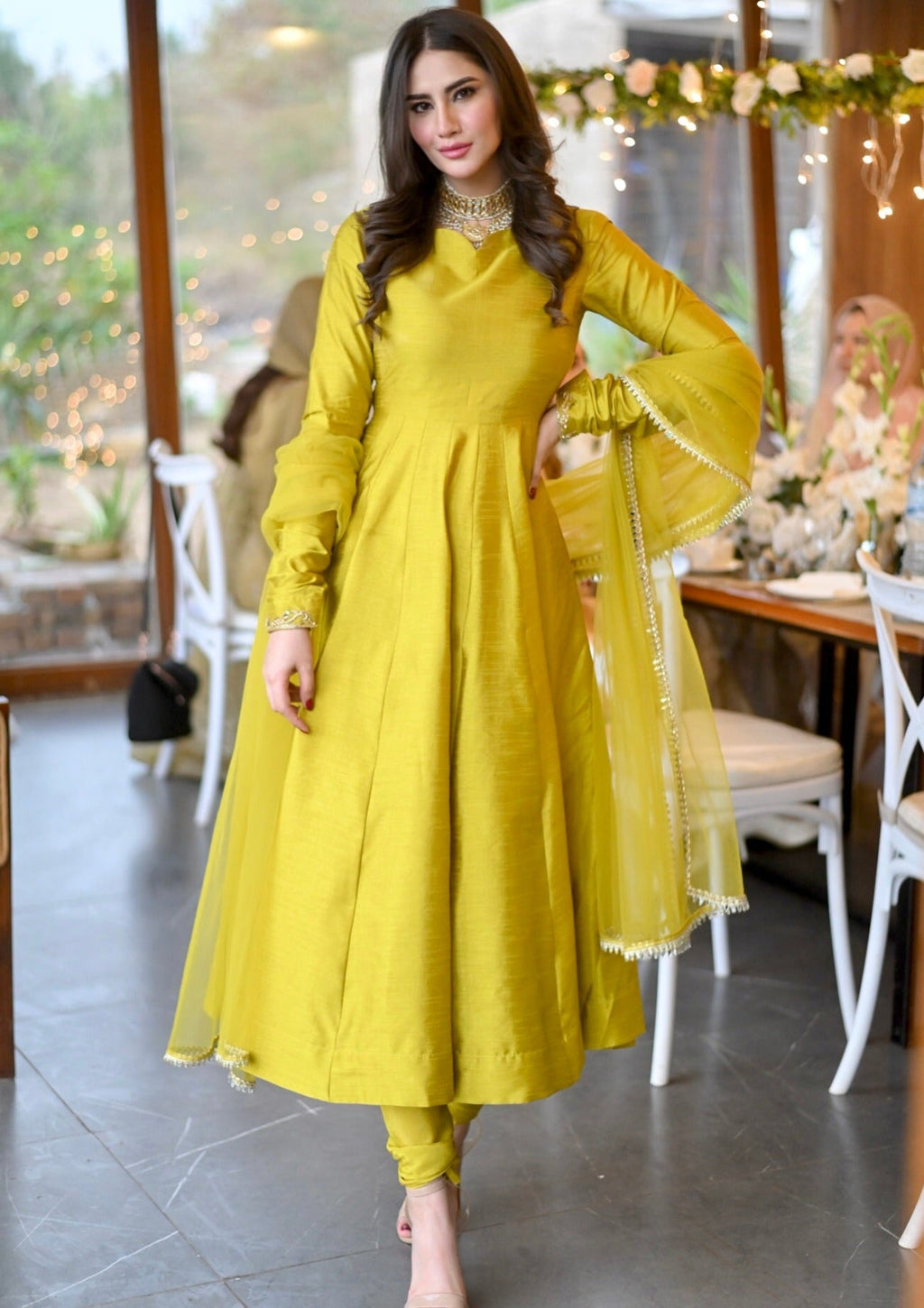 Sarwar Jaan chartreuse Women 3pcs