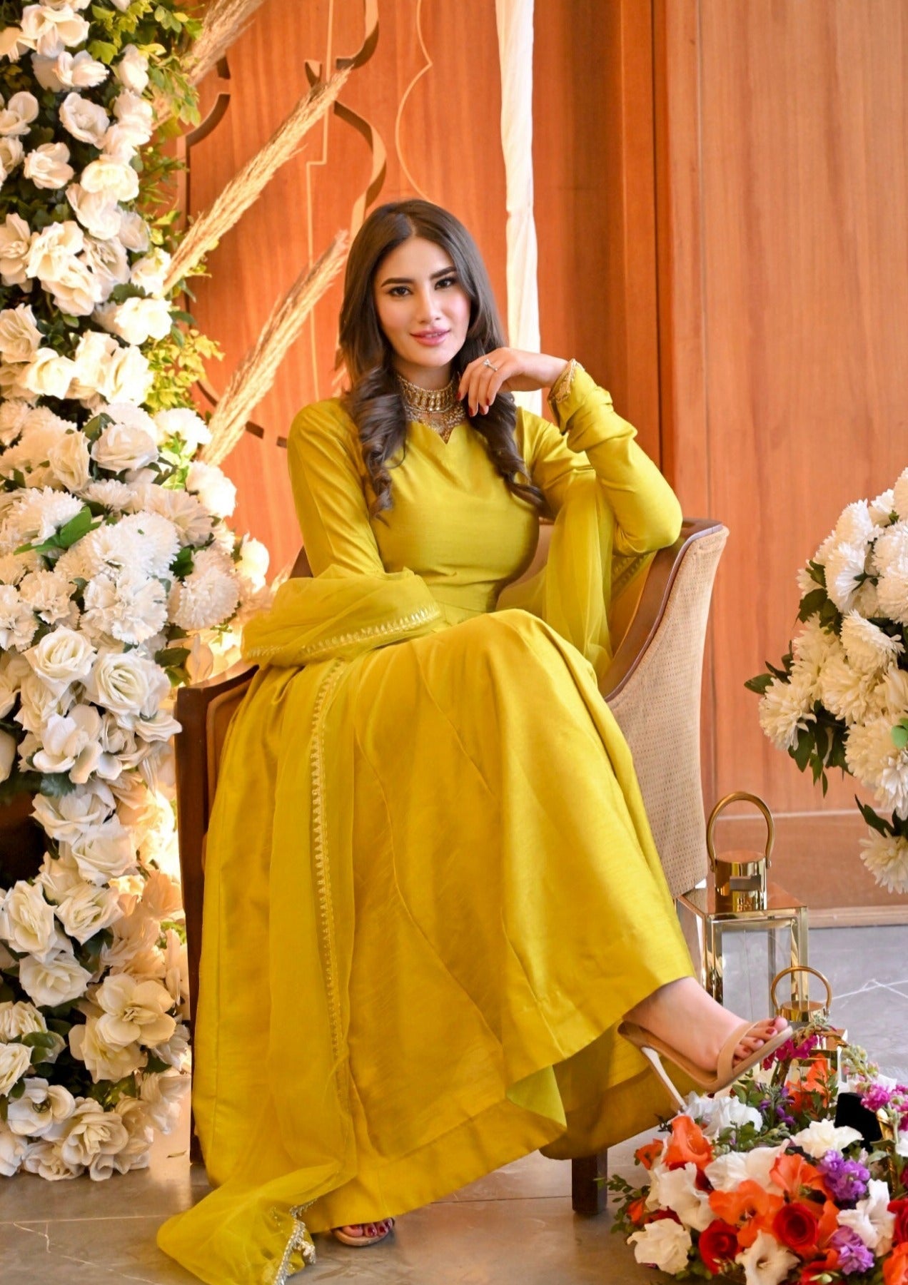 Sarwar Jaan chartreuse Women 3pcs