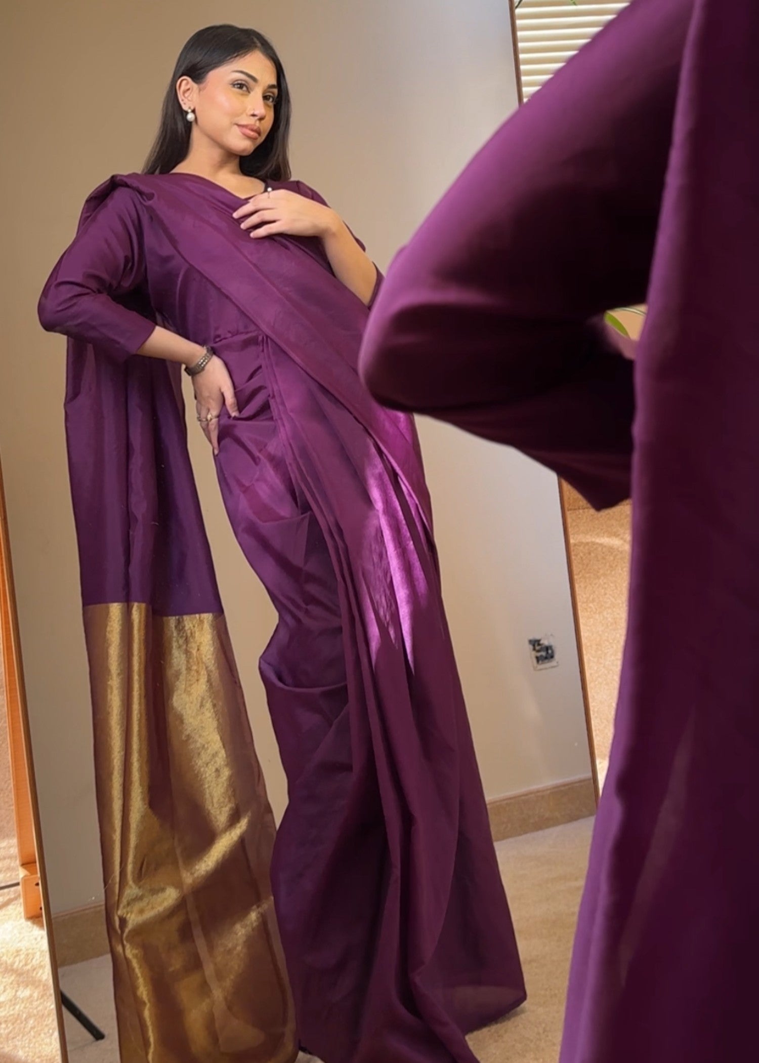 Noroz Indigo No minute Saree Women 3pcs