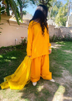 Akhrot Clothing FARSHI Mustard Women 3pcs