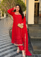 Ayesha B red (Aashi) Women 3pcs