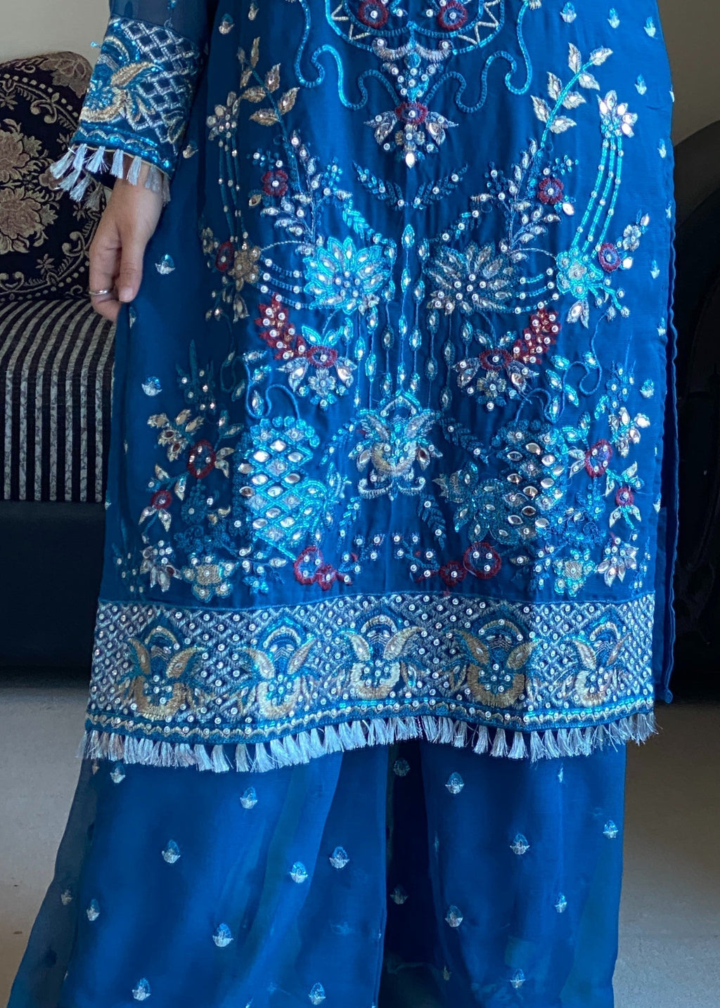 Four Season Boutique AASMAAN BLUE Women 3pcs