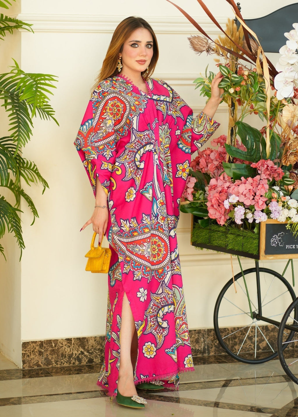 Sahibas By Mirza Tarana Kaftan Pink Women 1pcs