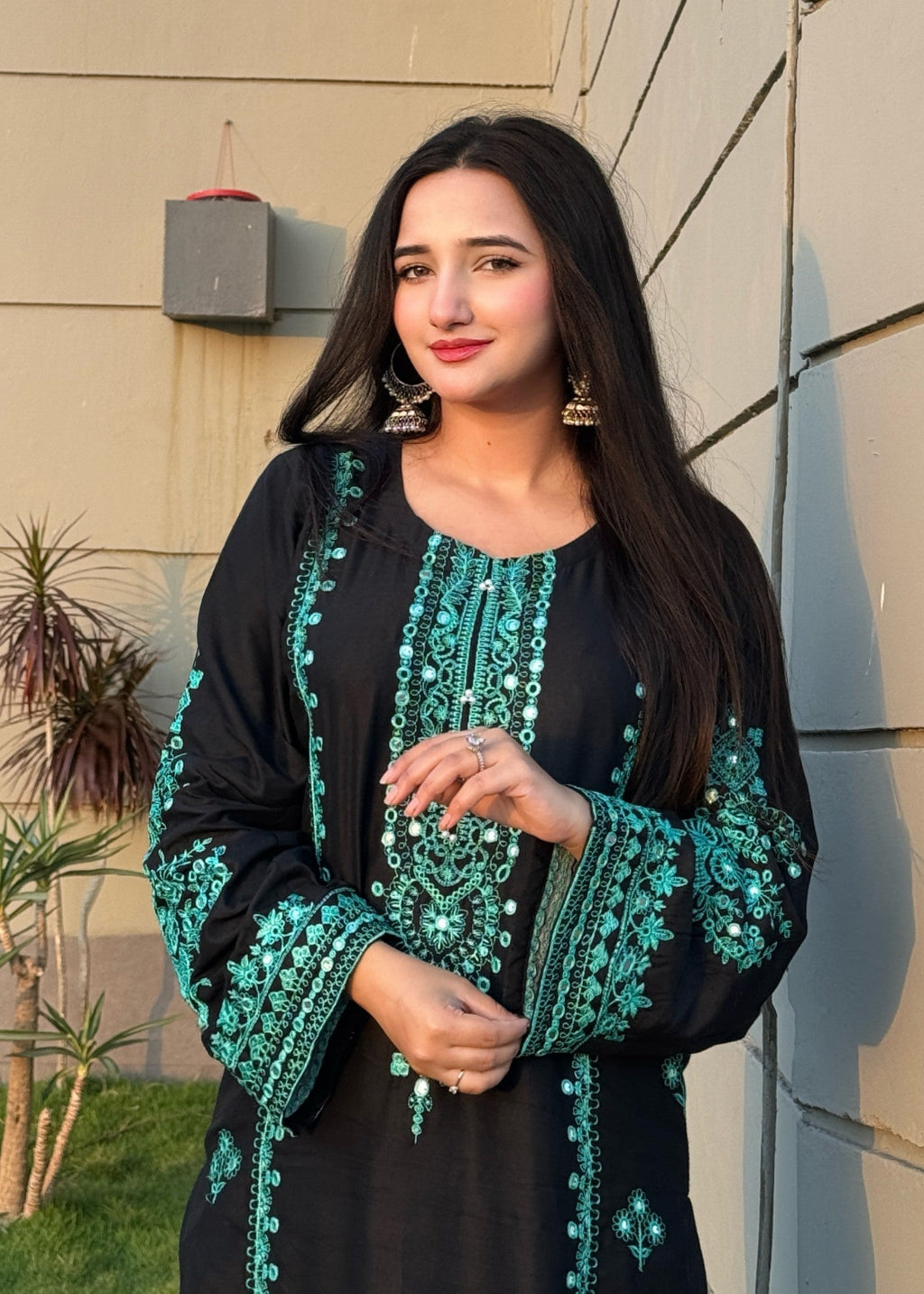 Chaudhary Arts kaira Embroidered black Women 2pcs