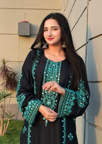 Chaudhary Arts kaira Embroidered black Women 2pcs