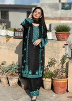 Chaudhary Arts kaira Embroidered black Women 2pcs