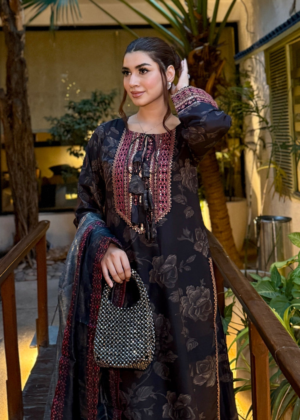 Ayesha B black (Ayza) Women 3pcs