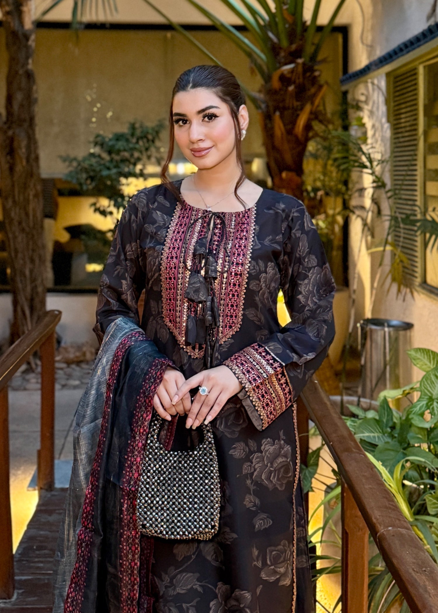 Ayesha B black (Ayza) Women 3pcs