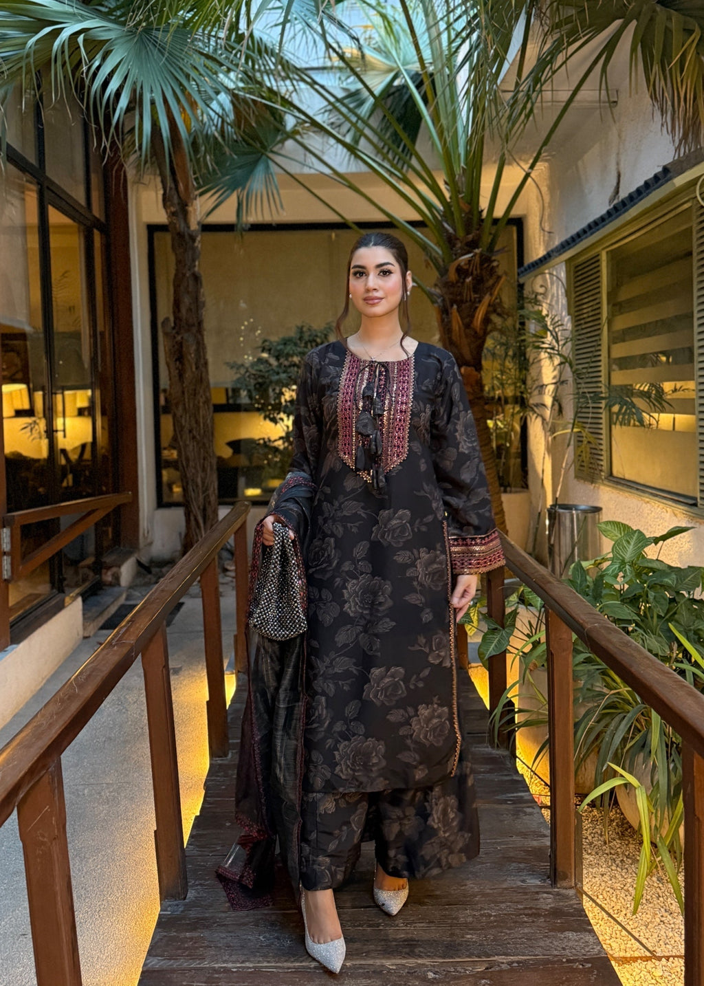 Ayesha B black (Ayza) Women 3pcs