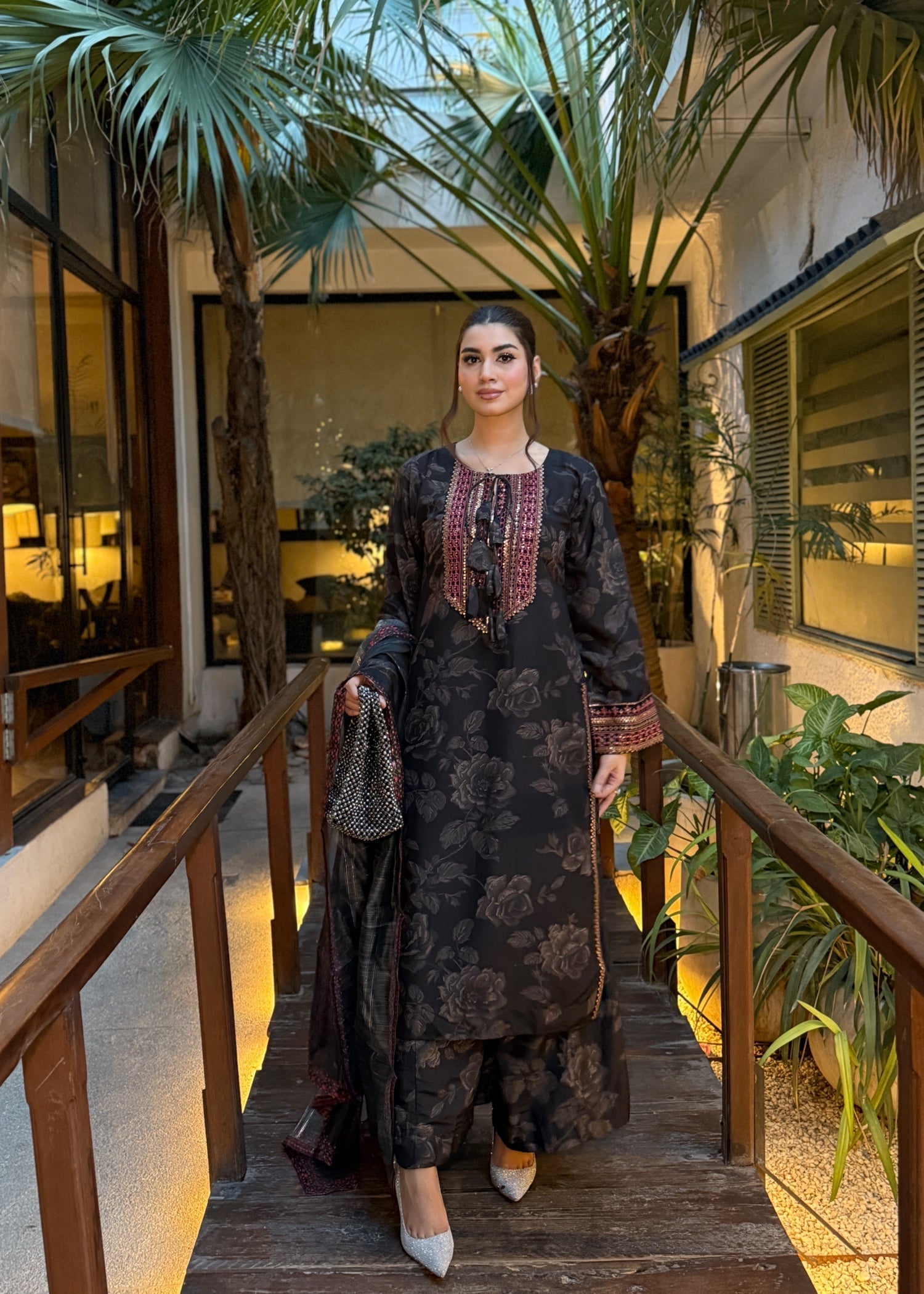 Ayesha B black (Ayza) Women 3pcs