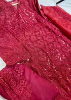 Suits By Sadia Merium anaya maroon Women 3pcs