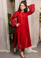 The Turkish Wear Rose Embroidered Kurta Set Women 2pcs