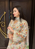 Suits By Sadia FLORAL WHITE LAWN Women 3pcs