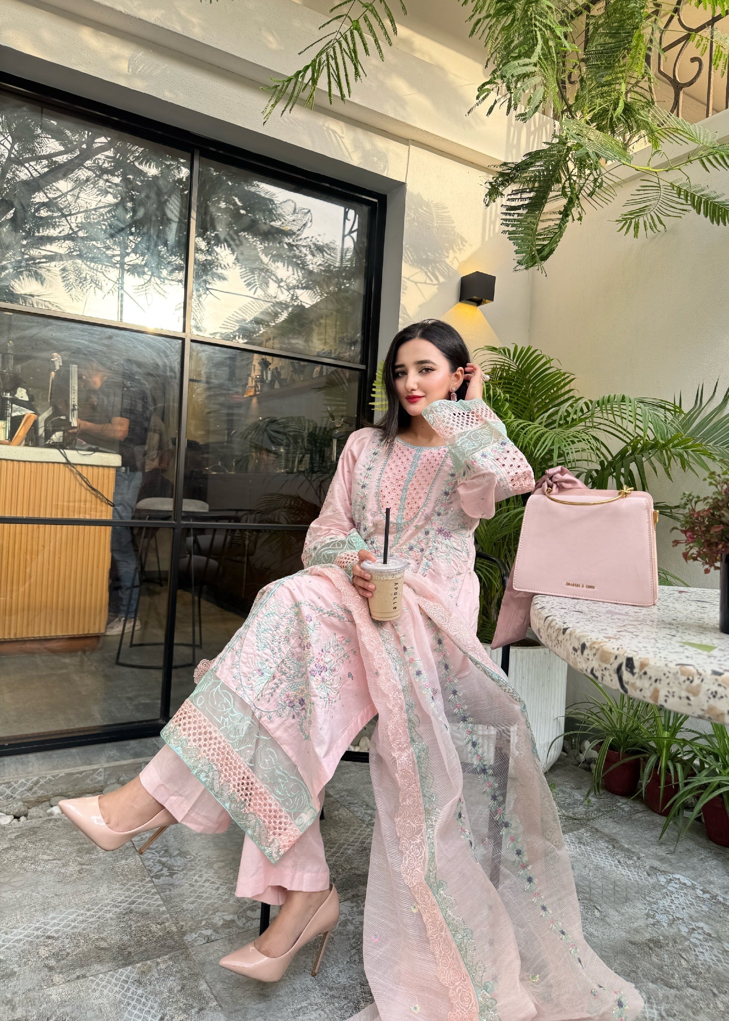 Suits By Sadia Peachy pinky astoria Women 3pcs