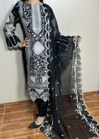 Suits By Sadia TOZY BLACK LAWN Women 3pcs