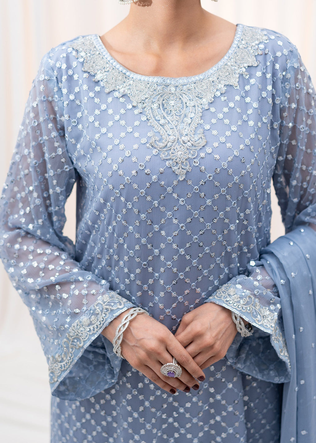 Agha Jaan AZURE Women 3pcs