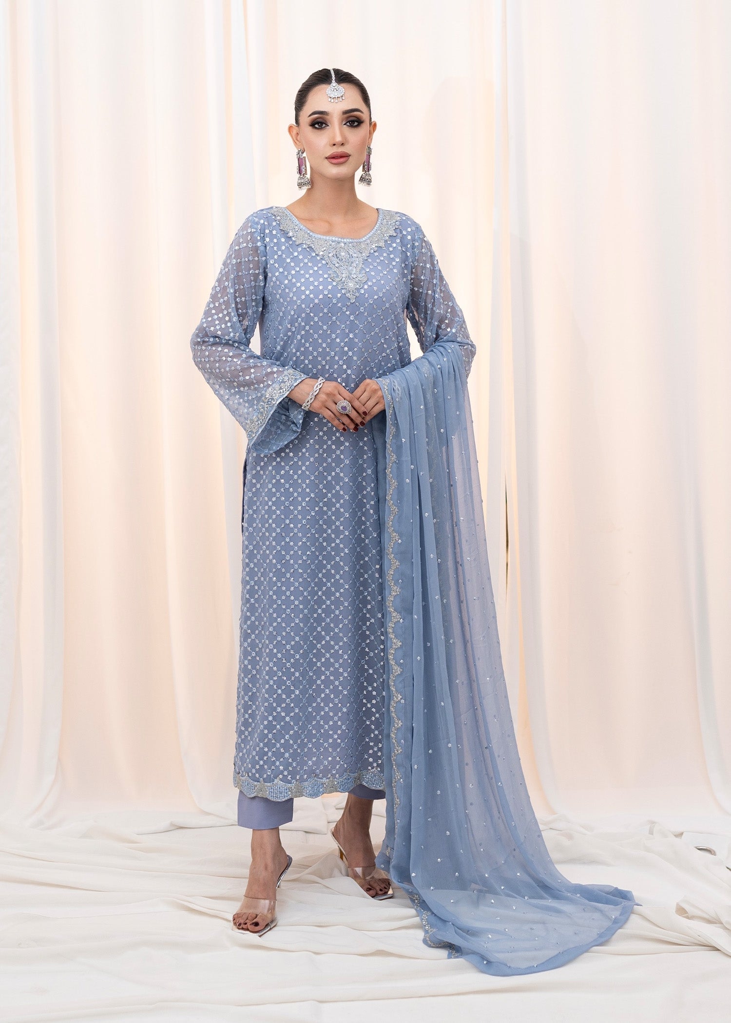 Agha Jaan AZURE Women 3pcs