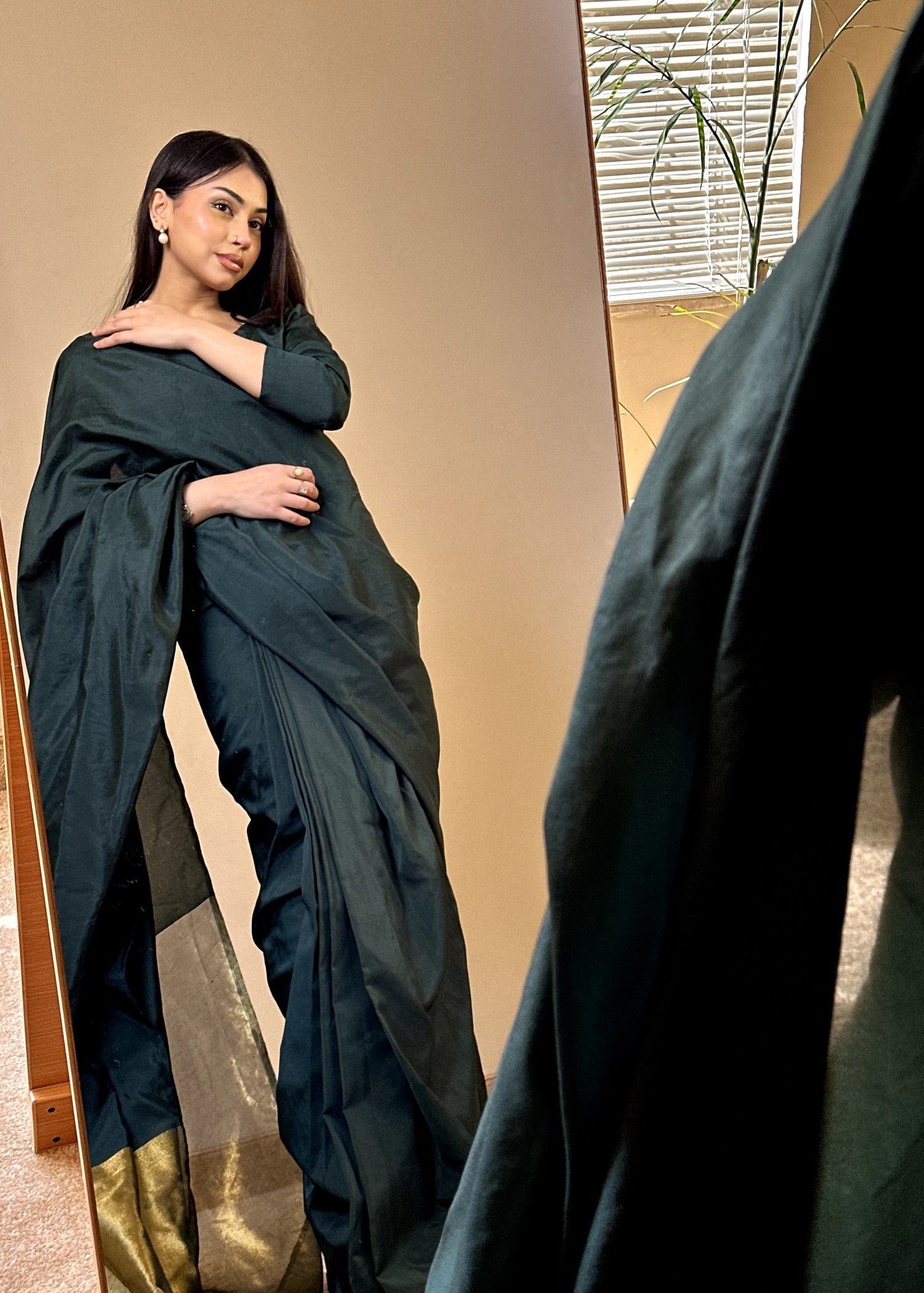 Noroz Emerald No minute Saree Women 3pcs