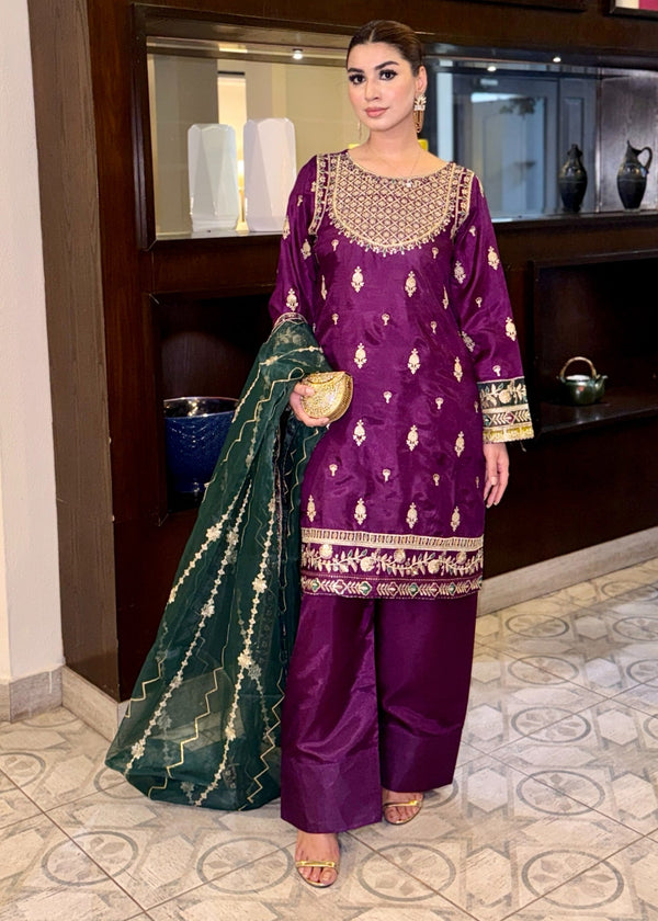 Waniya Awais WAF 61 (Farshi Shalwar) Women 3pcs