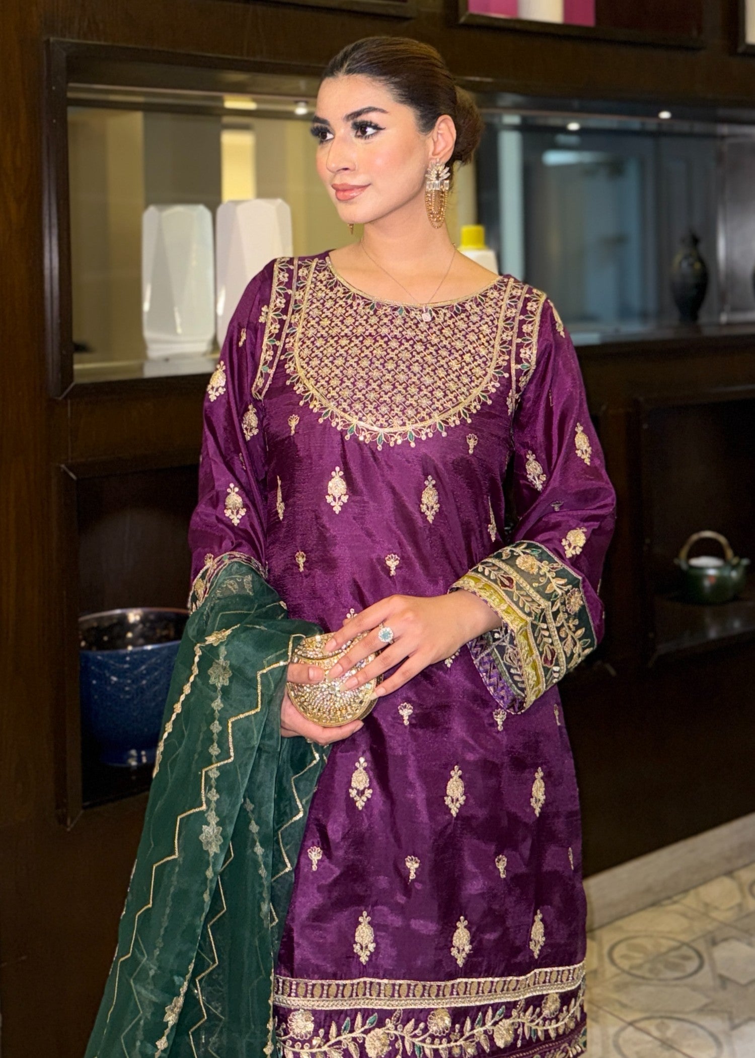 Waniya Awais WAF 61 (Farshi Shalwar) Women 3pcs