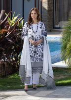 Suits By Sadia CHAND WALA SAFAID LAWN Women 3pcs