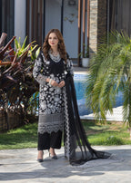Suits By Sadia BLACK CHIKANKARI LAWN Women 3pcs