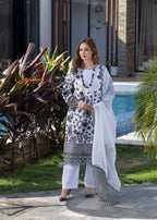Suits By Sadia CHAND WALA SAFAID LAWN Women 3pcs