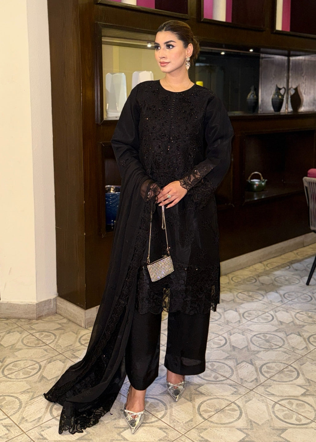 Waniya Awais WAS 50 (B) Stitched Women 3pcs