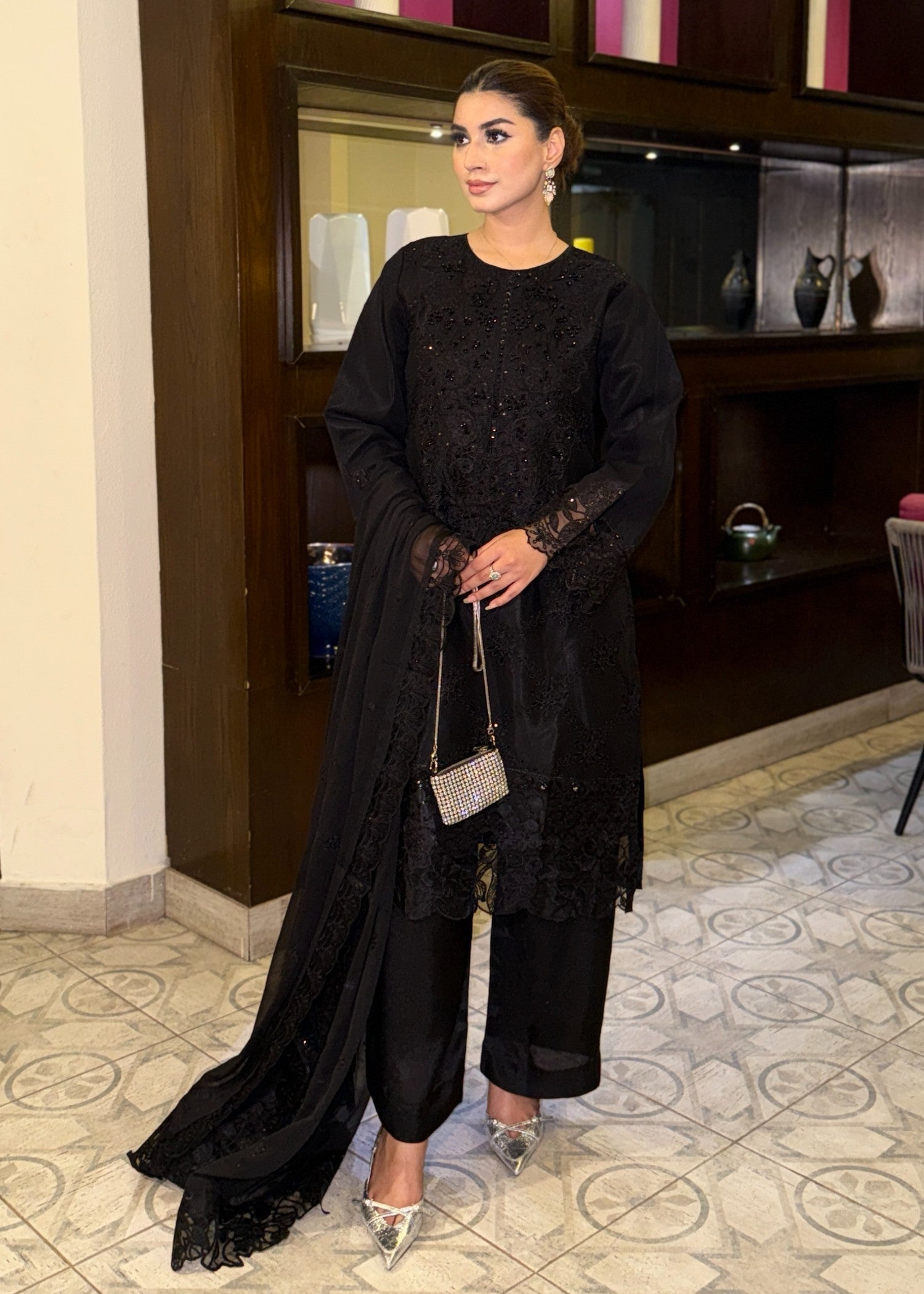 Waniya Awais WAS 50 (B) Stitched Women 3pcs