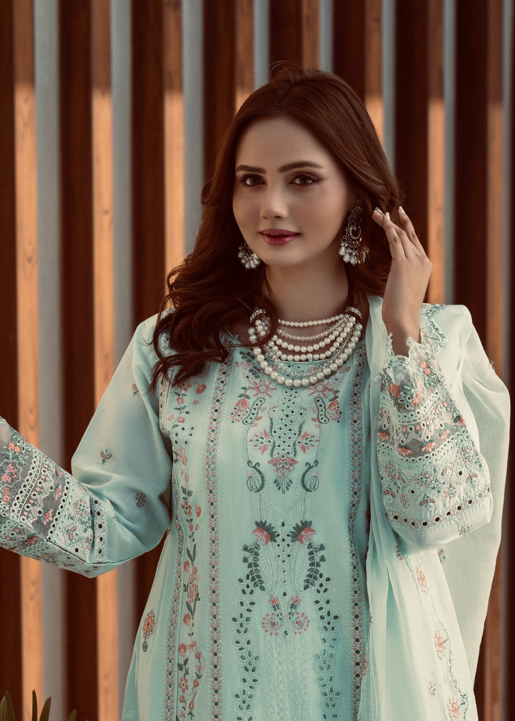 Suits By Sadia PISTACHIO CHIKANKARI LAWN Women 3pcs