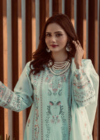 Suits By Sadia PISTACHIO CHIKANKARI LAWN Women 3pcs