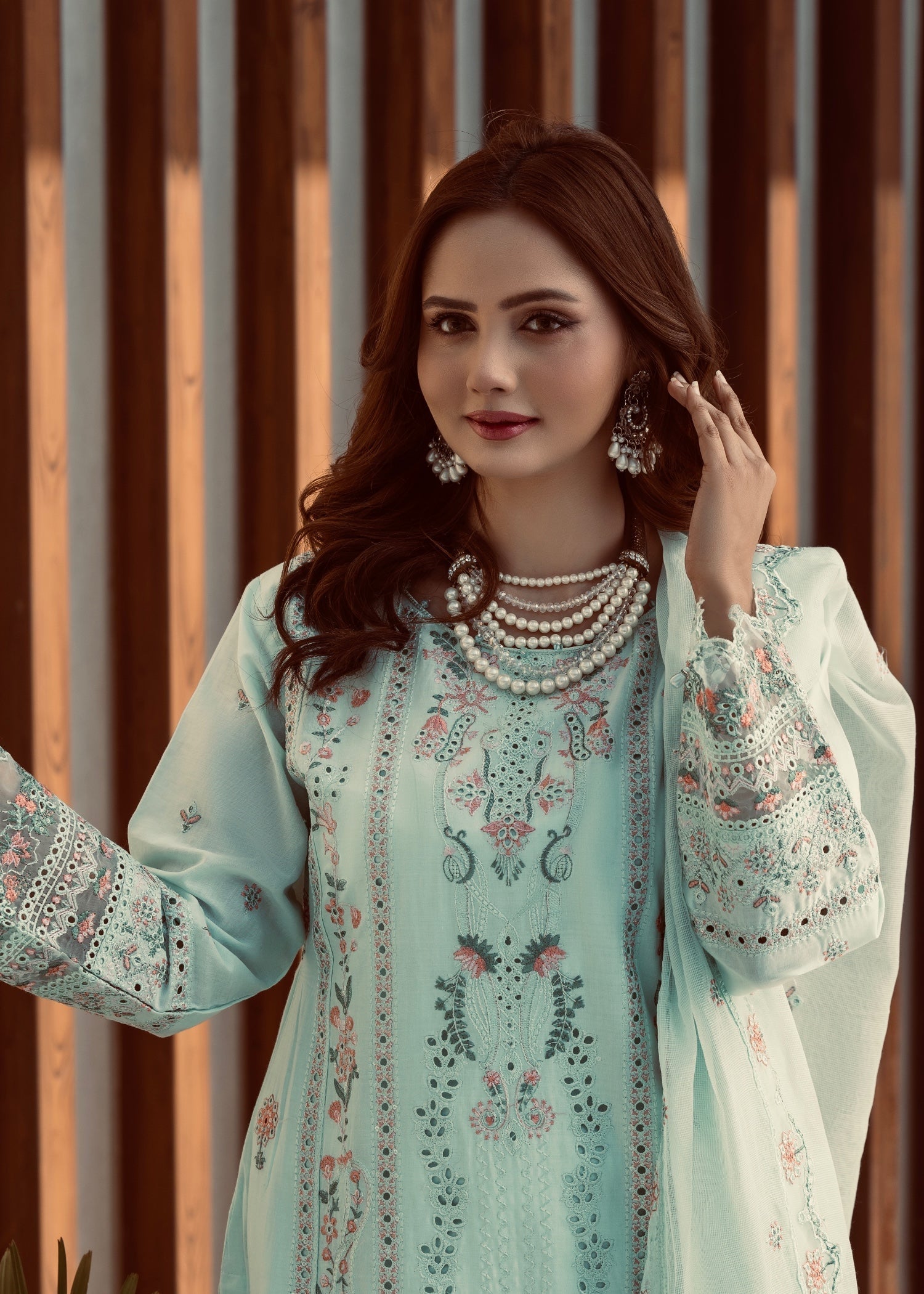 Suits By Sadia PISTACHIO CHIKANKARI LAWN Women 3pcs