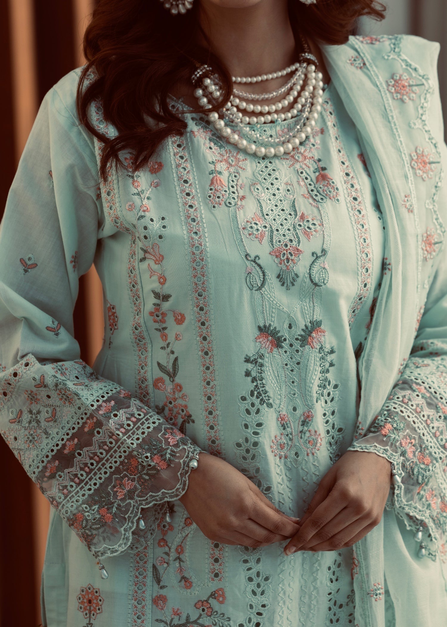 Suits By Sadia PISTACHIO CHIKANKARI LAWN Women 3pcs
