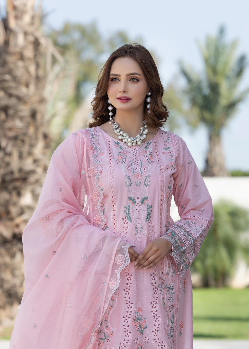 Suits By Sadia PINKY CHIKANKARI LAWN Women 3pcs