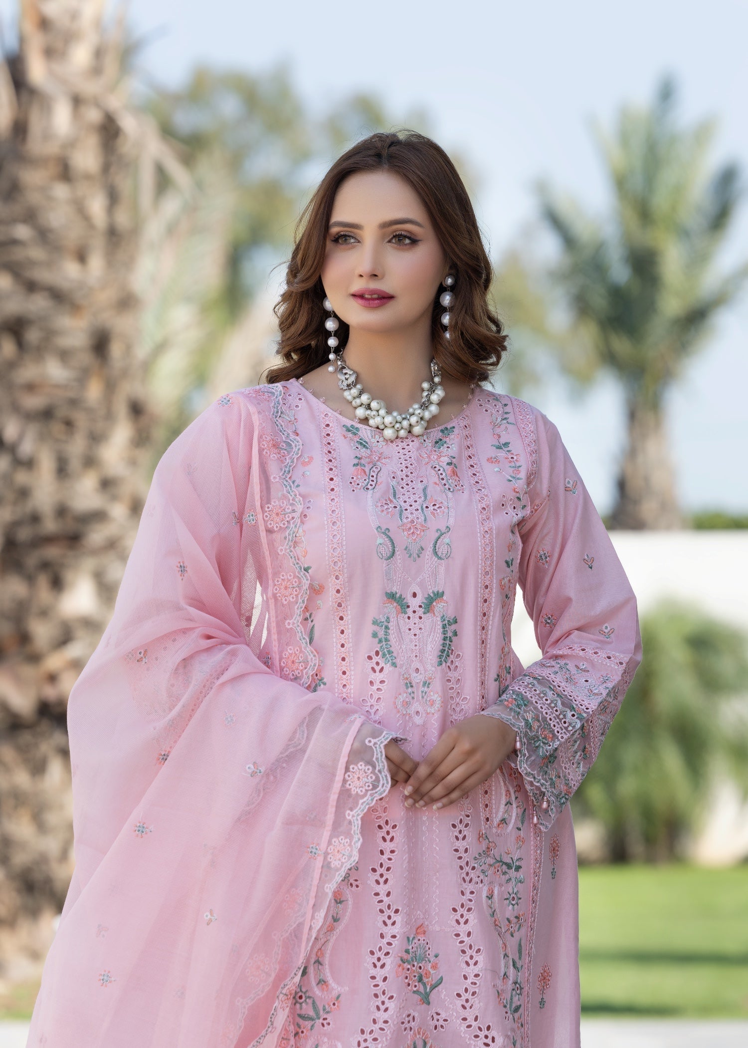Suits By Sadia PINKY CHIKANKARI LAWN Women 3pcs