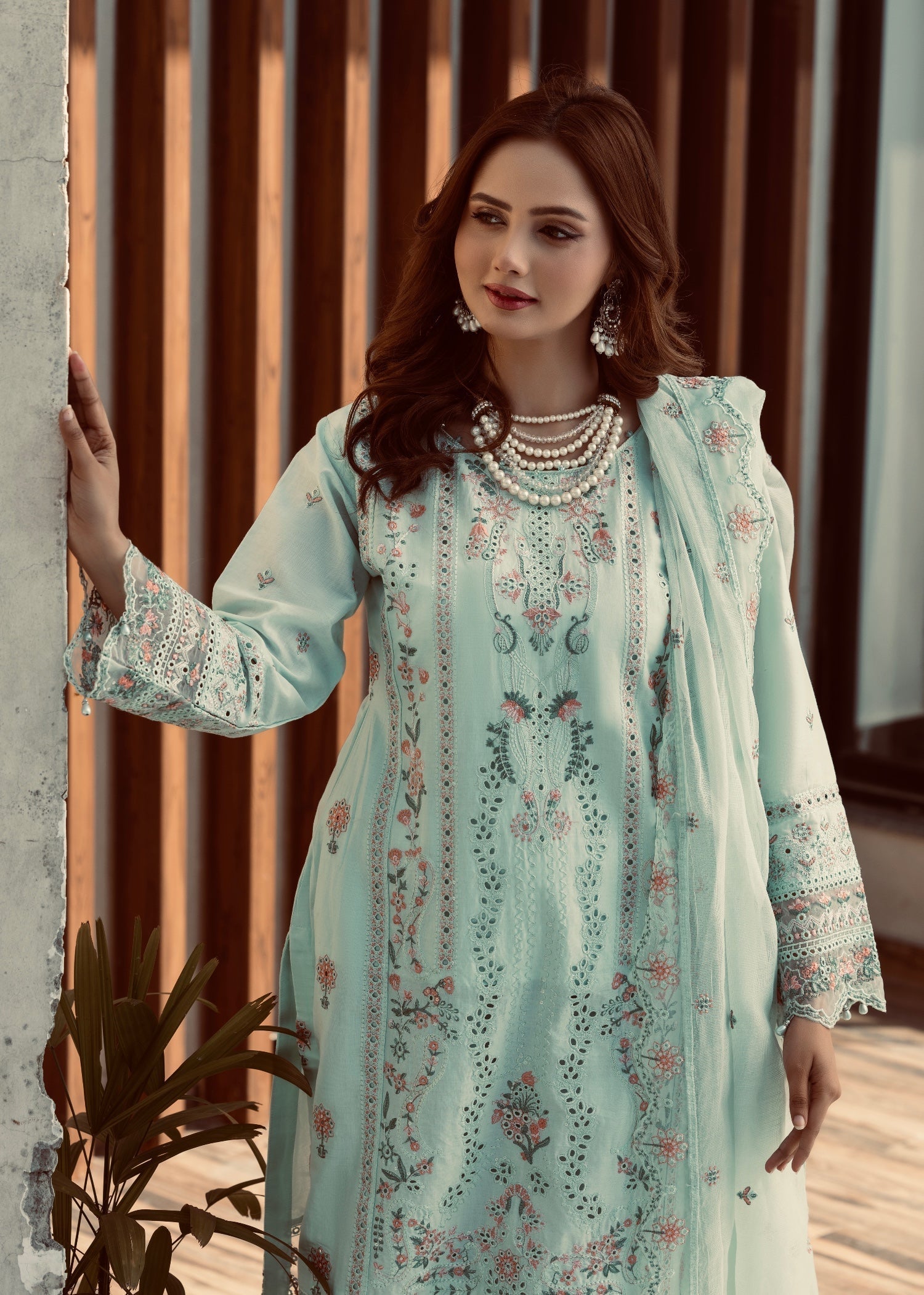Suits By Sadia PISTACHIO CHIKANKARI LAWN Women 3pcs