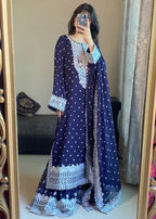 Four Season Boutique HASEENS FARSHY NAVY BLUE Women 3pcs