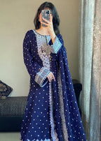 Four Season Boutique HASEENS FARSHY NAVY BLUE Women 3pcs