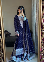 Four Season Boutique HASEENS FARSHY NAVY BLUE Women 3pcs