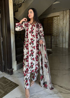 Suits By Sadia Flower rose lawn Women 3pcs