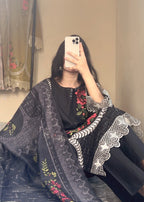 Mirhal Fashion Black Rose Women 3pcs